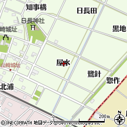愛知県安城市山崎町屋水周辺の地図