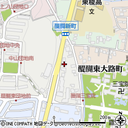 京都府京都市伏見区醍醐中山町14周辺の地図