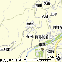愛知県岡崎市秦梨町寺向周辺の地図