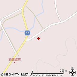 広島県庄原市東城町森1421周辺の地図