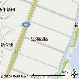 愛知県知多郡東浦町生路生栄四区周辺の地図