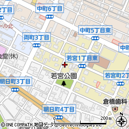 愛知県岡崎市若宮町1丁目周辺の地図