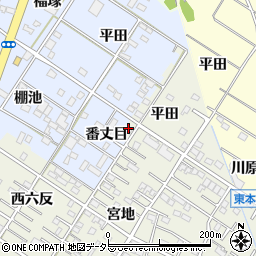 愛知県岡崎市大和町平田8周辺の地図