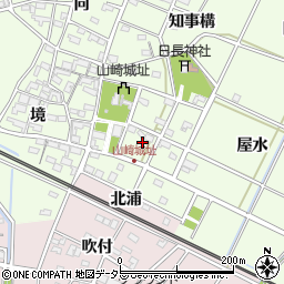 愛知県安城市山崎町城跡周辺の地図