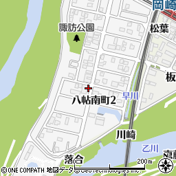 愛知県岡崎市八帖南町周辺の地図