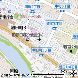 愛知県岡崎市朝日町3丁目周辺の地図