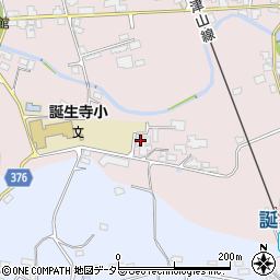 久米南町　誕生寺支館周辺の地図