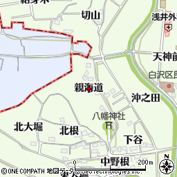 愛知県知多郡阿久比町白沢親海道周辺の地図
