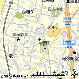 愛知県知多市新舞子南屋敷周辺の地図