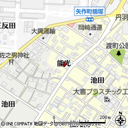 愛知県岡崎市渡町能光周辺の地図