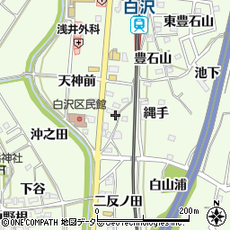 愛知県阿久比町（知多郡）白沢（中曽根）周辺の地図