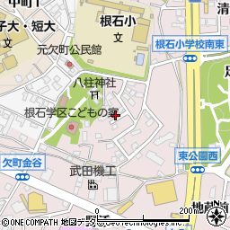 愛知県岡崎市欠町（石ケ崎）周辺の地図