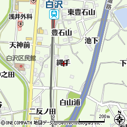愛知県知多郡阿久比町白沢縄手周辺の地図