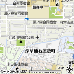 京都府京都市伏見区深草池ノ内町5-17周辺の地図