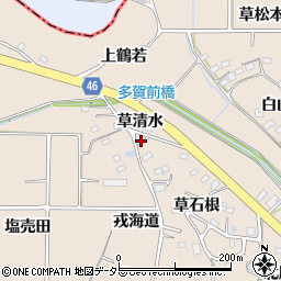 愛知県知多郡阿久比町草木草石根1周辺の地図