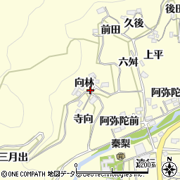 愛知県岡崎市秦梨町向林15周辺の地図