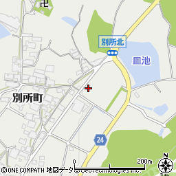 兵庫県加西市別所町538-1周辺の地図