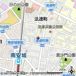 愛知県安城市法連町3-16周辺の地図