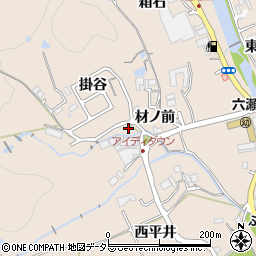 兵庫県川辺郡猪名川町笹尾材ノ前周辺の地図