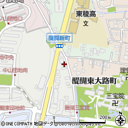 京都府京都市伏見区醍醐中山町11周辺の地図