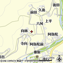 愛知県岡崎市秦梨町向林17周辺の地図