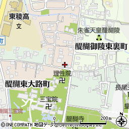 京都府京都市伏見区醍醐御陵西裏町6周辺の地図