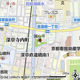 京都府京都市伏見区深草直違橋北周辺の地図