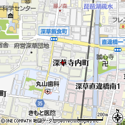 京都府京都市伏見区深草寺内町周辺の地図