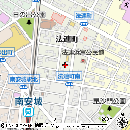 愛知県安城市法連町3周辺の地図
