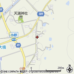 兵庫県三田市小野584周辺の地図