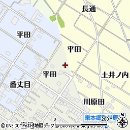 愛知県岡崎市大和町平田28周辺の地図