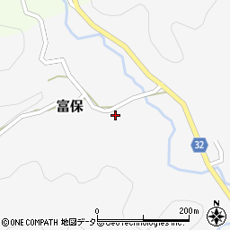 愛知県新城市富保日焼周辺の地図