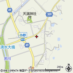 兵庫県三田市小野1622周辺の地図