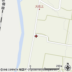 広島県庄原市西城町大佐147周辺の地図