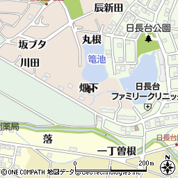 愛知県知多市日長畑下周辺の地図