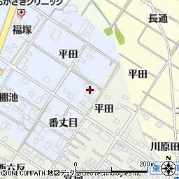 愛知県岡崎市富永町平田51周辺の地図