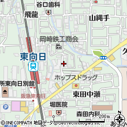 京都府向日市寺戸町（西田中瀬）周辺の地図