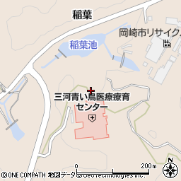 愛知県岡崎市高隆寺町（小屋場）周辺の地図