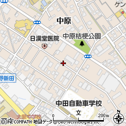 静岡県静岡市駿河区中原周辺の地図