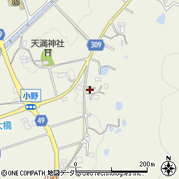 兵庫県三田市小野594周辺の地図