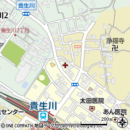 滋賀県甲賀市水口町虫生野中央5周辺の地図