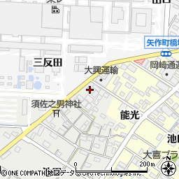 愛知県岡崎市筒針町池田1周辺の地図