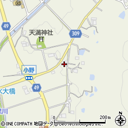兵庫県三田市小野592周辺の地図