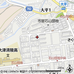 滋賀県大津市大平周辺の地図