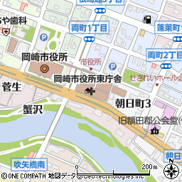 岡崎市役所福祉部　医療助成室高齢者医療係周辺の地図