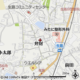 愛知県知多郡東浦町生路弁財周辺の地図