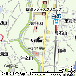 愛知県知多郡阿久比町白沢天神前周辺の地図