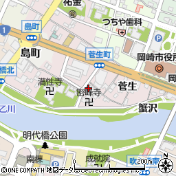 岡崎信用金庫　本部営業統括部関連事業室周辺の地図