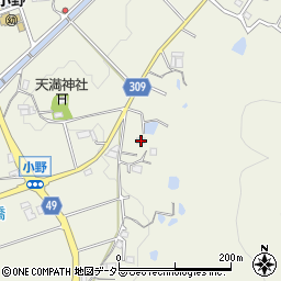 兵庫県三田市小野597周辺の地図