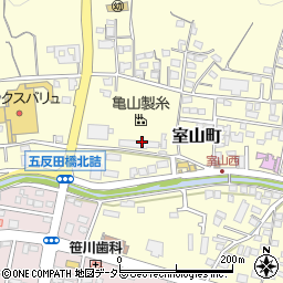亀山製糸株式会社　室山工場周辺の地図